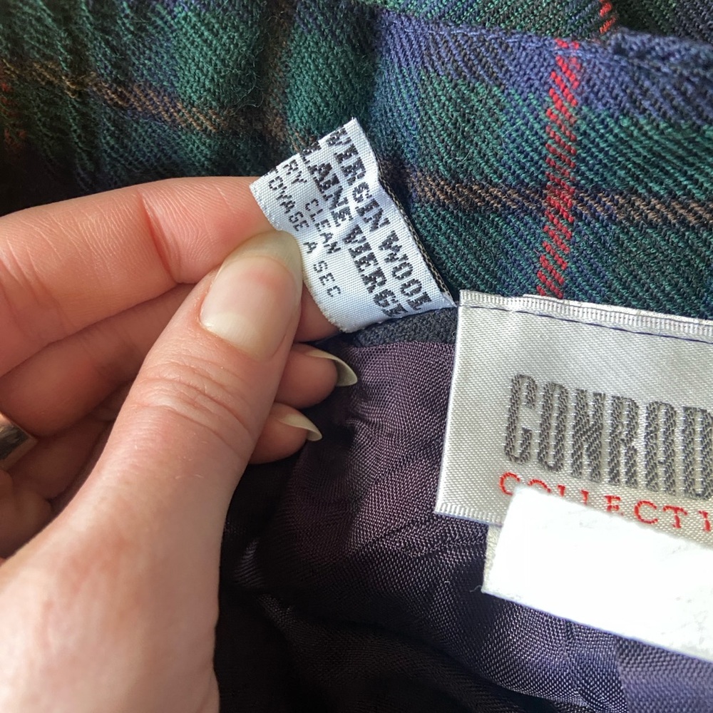 Vintage pure wool plaid trousers - Picture 4 of 5